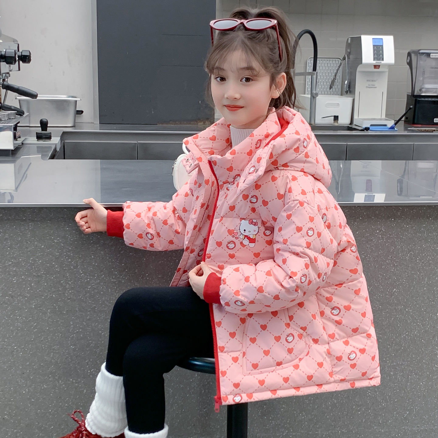 女童羽绒服冬装2025新款儿童网红洋气爆款流行白鸭绒女孩冬季外套