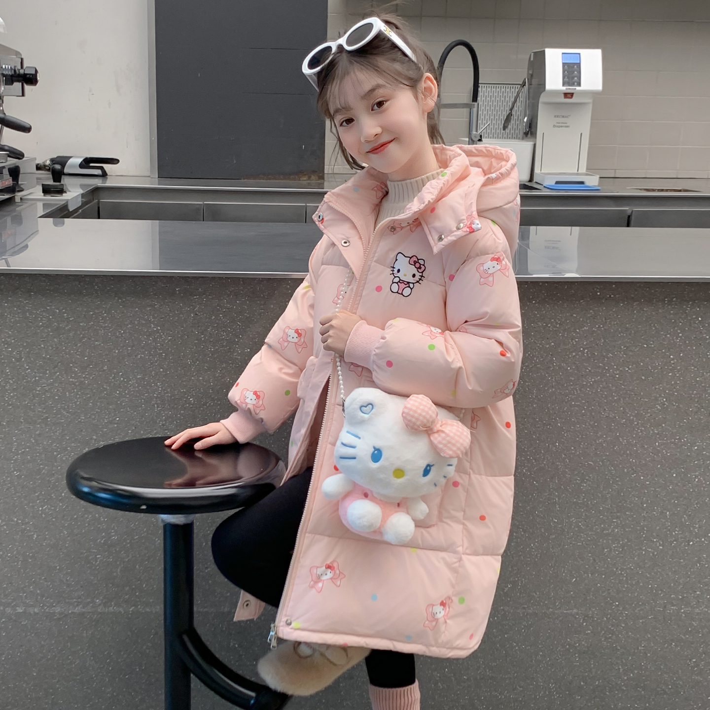 女童棉服冬装2025新款洋气儿童中长款洋气羽绒爆款外套小女孩冬季