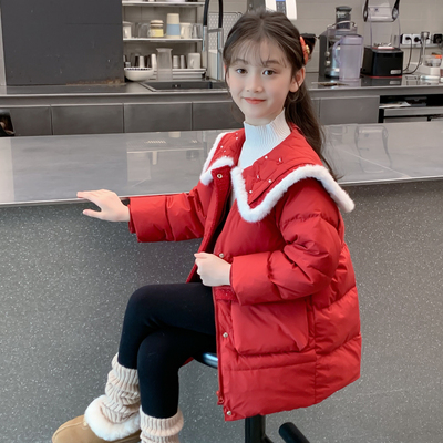 女童棉服2025新款冬季儿童汉服国风中式羽绒加厚外套女孩冬装棉袄