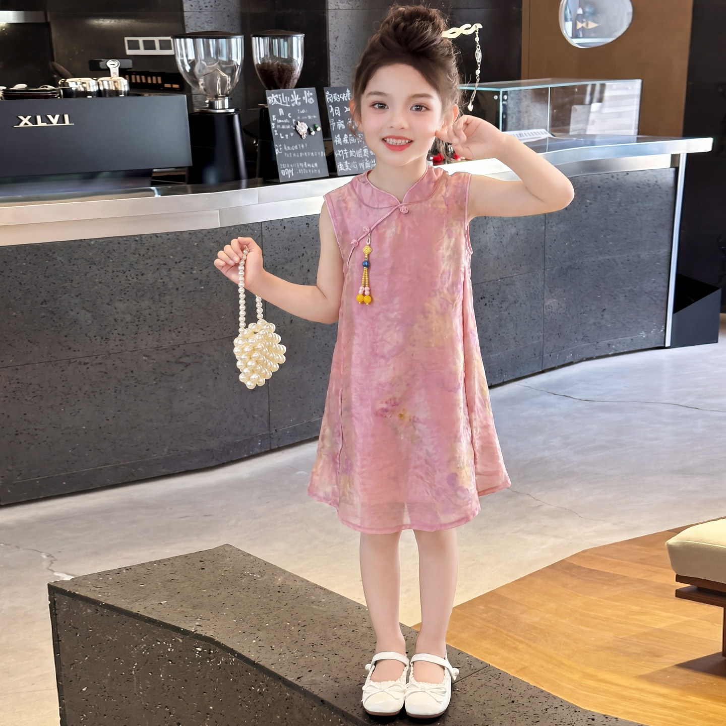 女童旗袍夏季2026新款儿童洋气时髦古风汉服连衣裙女孩夏款裙子潮图片