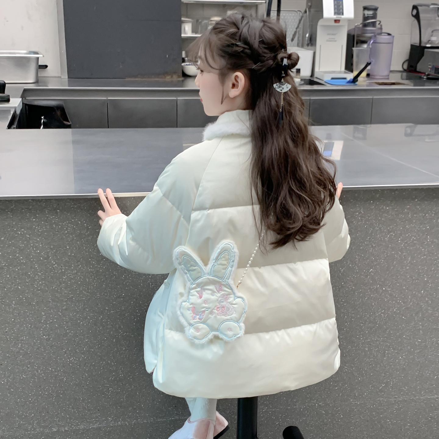 女童棉服冬装2025新款儿童洋气汉服国风羽绒棉袄女孩冬季古风外套