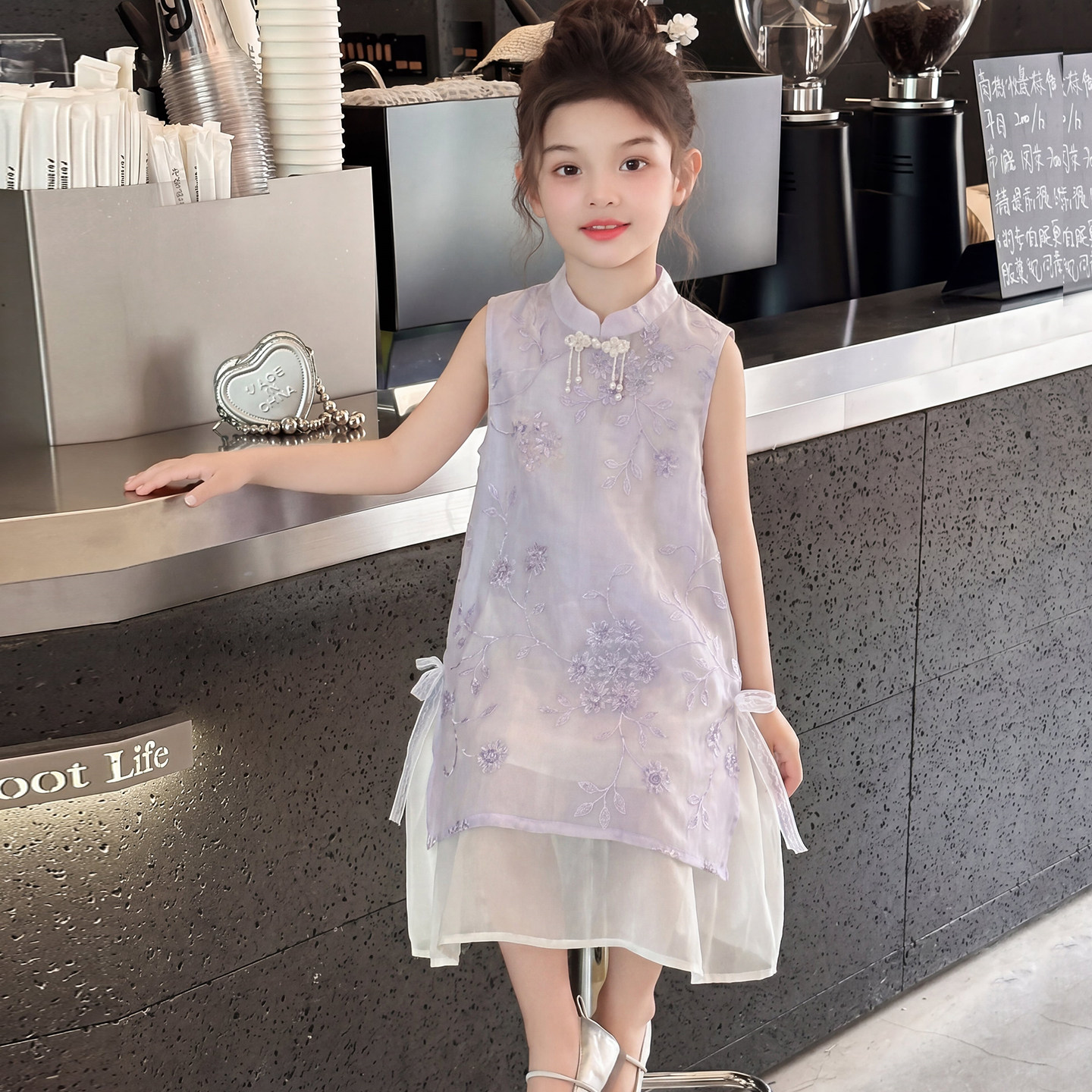 汉服女童夏季2026新款儿童洋气国风超仙中式旗袍裙女孩夏款裙子潮