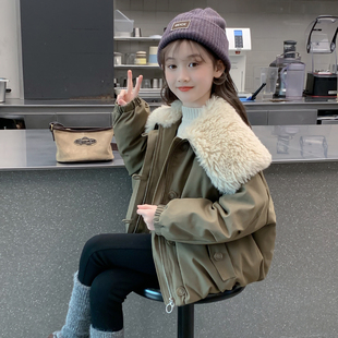 女童棉服2025新款冬装儿童网红洋气时髦加厚羽绒棉袄女孩冬季外套