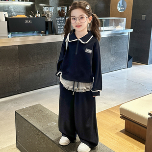 女童春装套装2026新款儿童洋气时髦休闲pool衫女孩春秋网红两件套