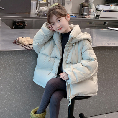 女童外套2025新款冬装儿童网红洋气爆款羽绒加厚棉袄外套女孩棉衣