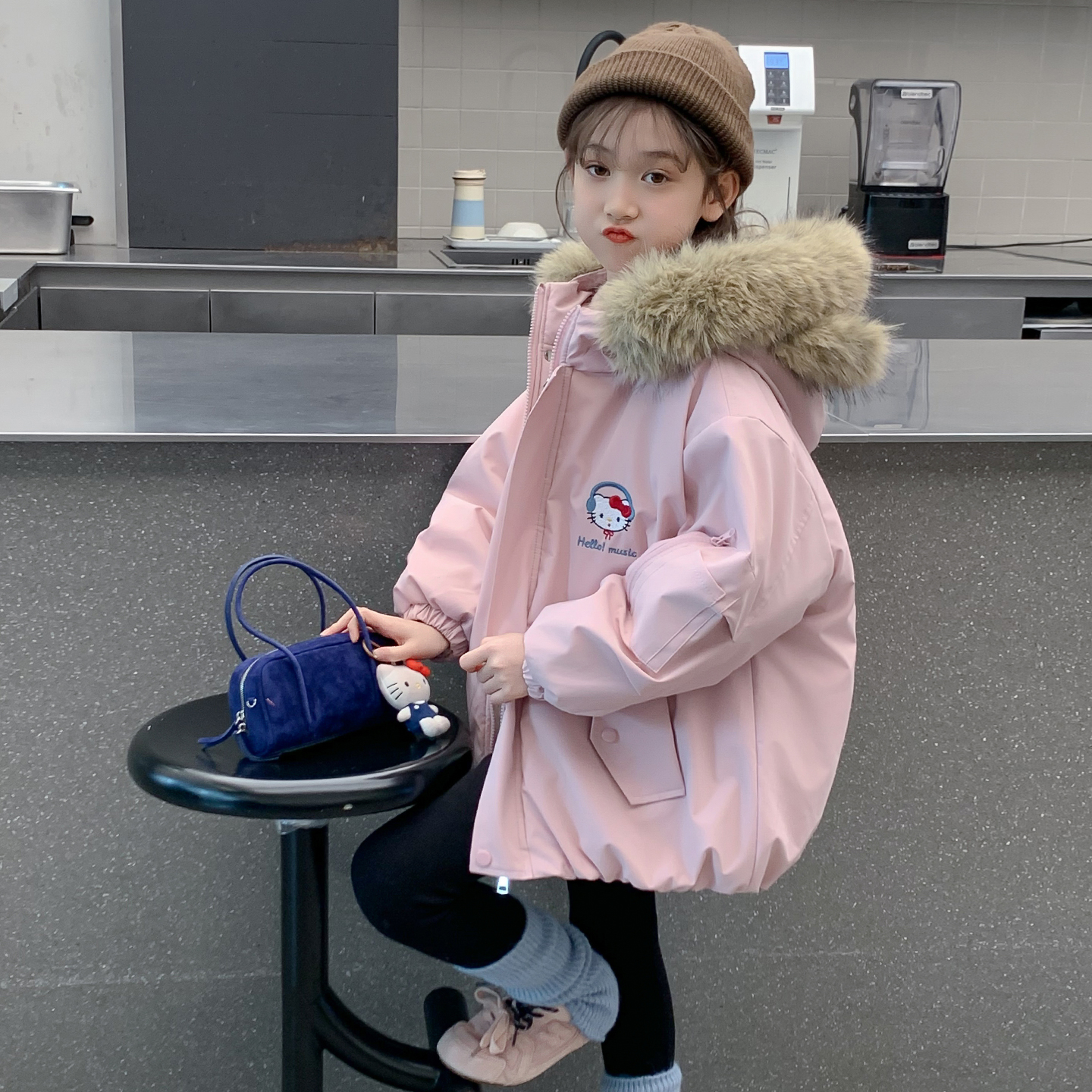 女童羽绒服2025新款冬季儿童网红洋气加厚爆款外套女孩冬装白鸭绒