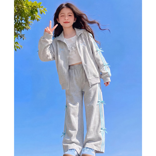 女童春秋款套装2026新款洋气儿童时髦运动风两件套女孩秋装衣服潮