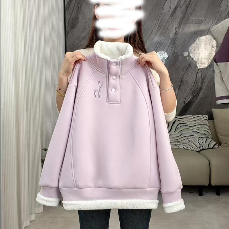 女童冬装卫衣2025新款洋气儿童时髦加绒加厚刺绣上衣女孩冬季衣服