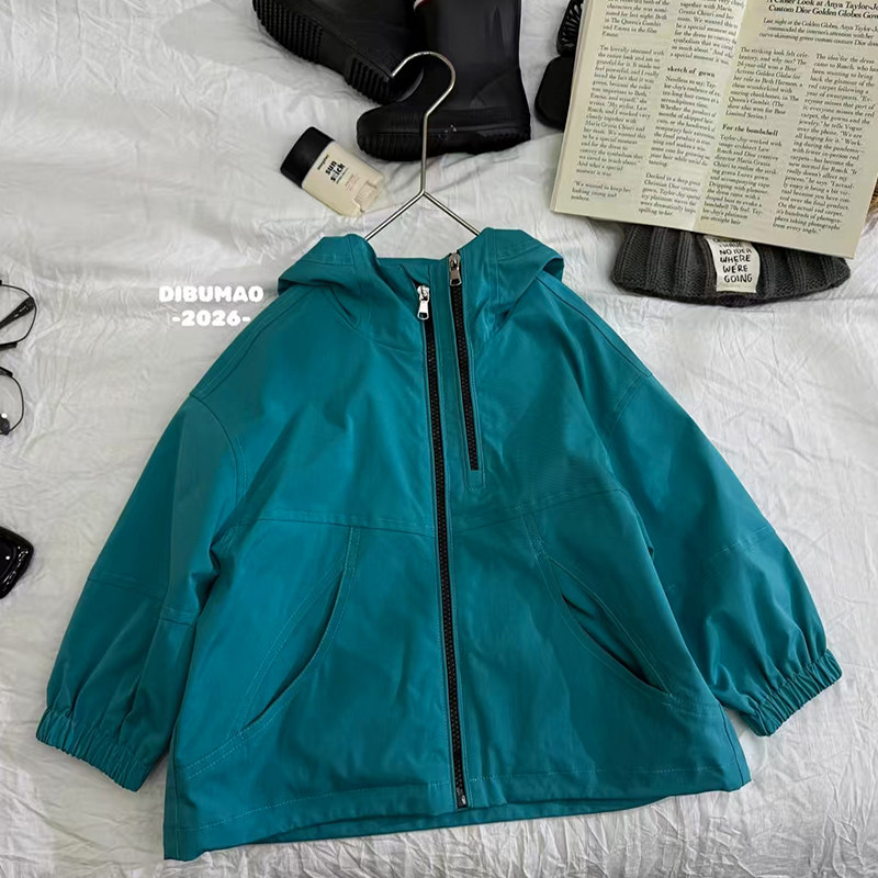 女童春装外套2026新款洋气儿童韩版拉链冲锋衣小女孩春秋款登山服