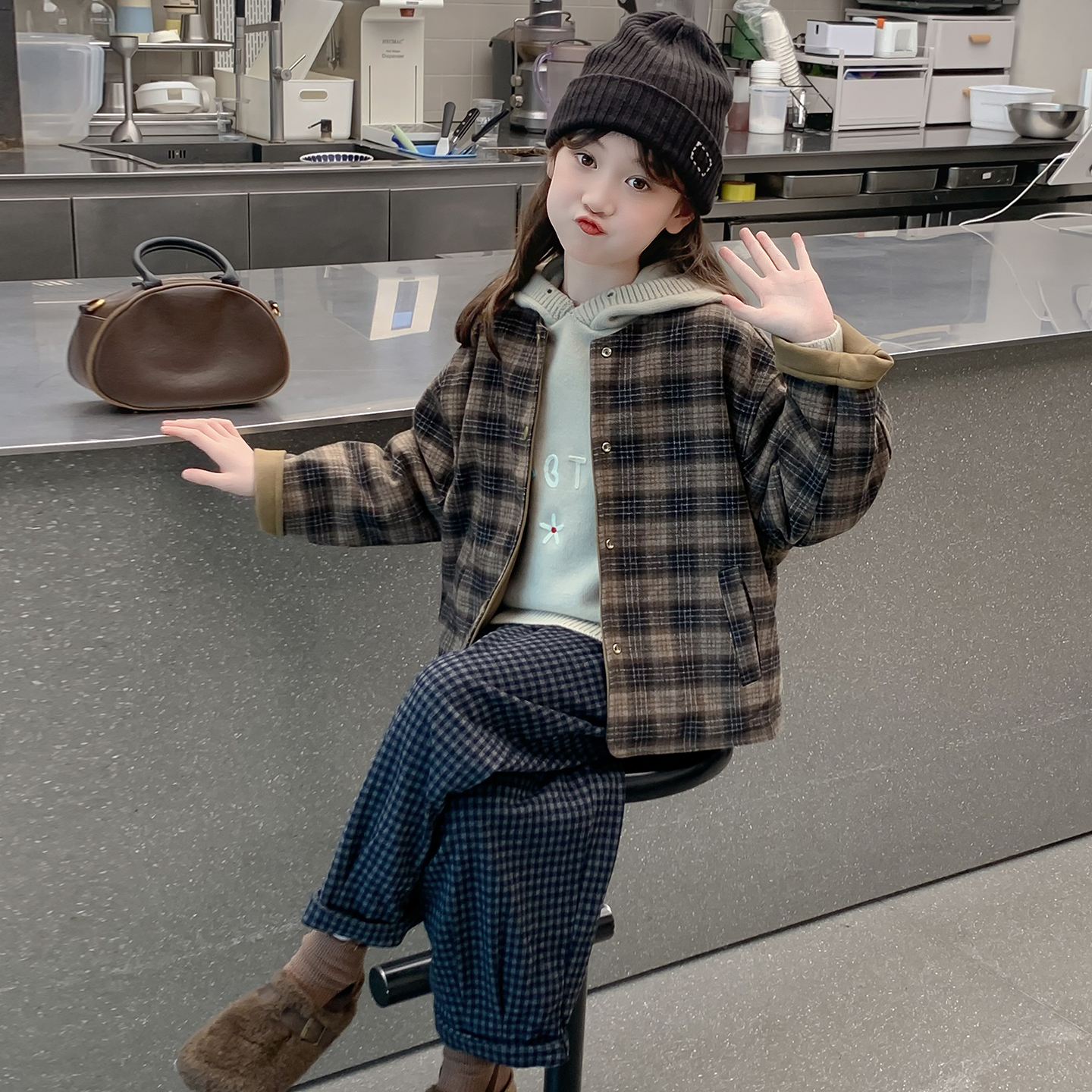 女童秋装套装2025新款儿童洋气时髦流行爆款三件套女孩秋冬款网红