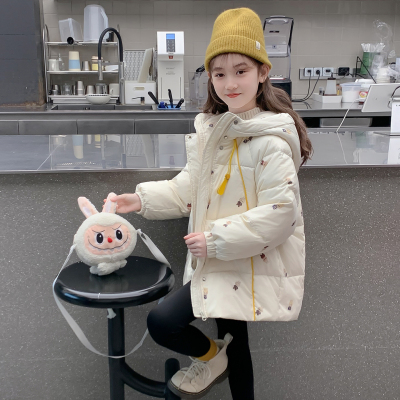 女童棉服冬装2025新款洋气儿童超好看中长款羽绒加厚棉袄女孩外套