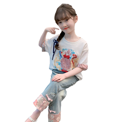中式2件套夏季洋气套装儿童