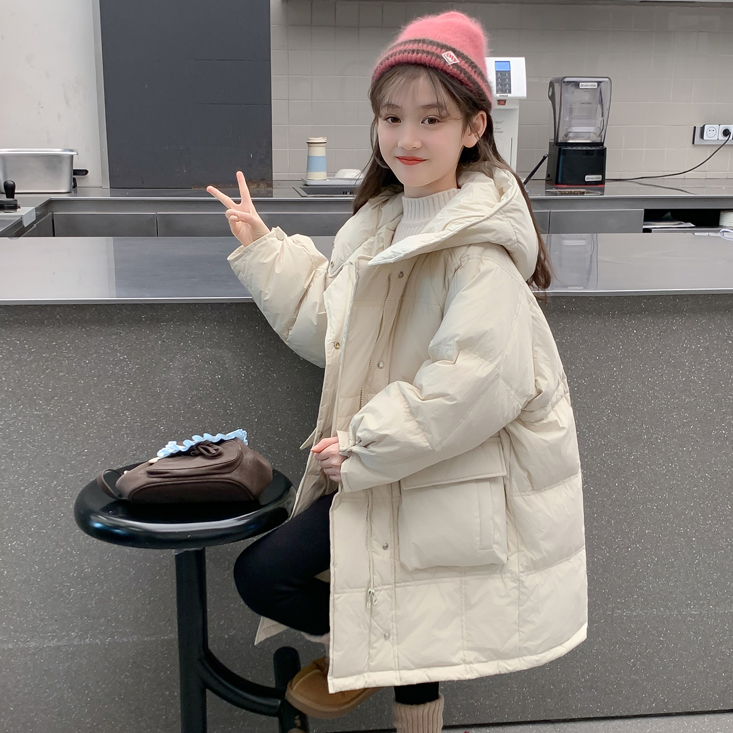 女童棉服冬季2025新款儿童洋气时髦爆款羽绒棉袄女孩冬装网红外套