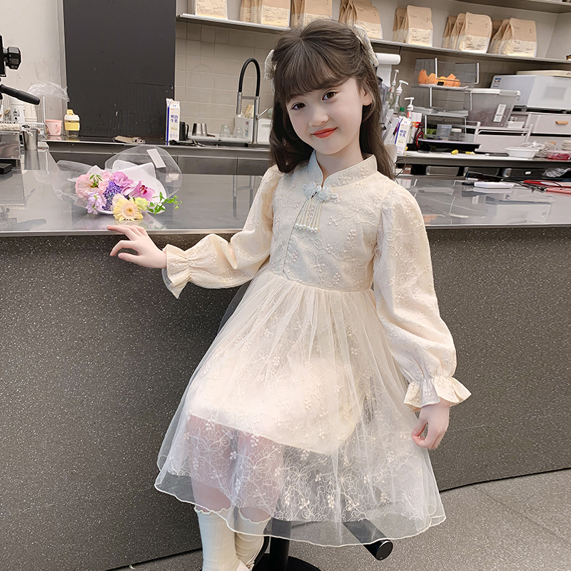 女童春秋洋气旗袍新款