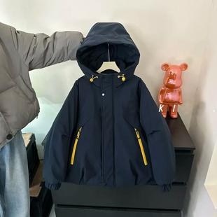 保暖外套 洋气潮流儿童夹棉加厚棉衣女孩冬装 女童棉服冬季 2025新款