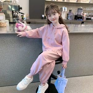 女童春装2024新款套装儿童洋气时髦国风休闲装春秋女孩网红运动装