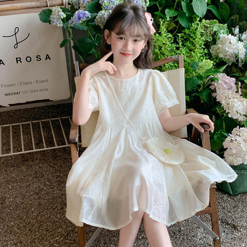女童连衣裙夏装2026新款儿童洋气时髦好看薄款裙子夏季女孩公主裙