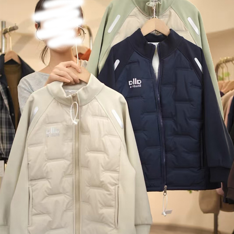 女童棉服冬季2025新款洋气儿童时髦夹棉加厚针织外套女孩冬季棉衣