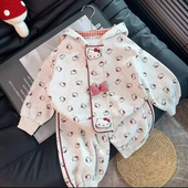 小女孩休闲装 女童春装 儿童洋气好看连帽两件套春秋款 套装 2026新款