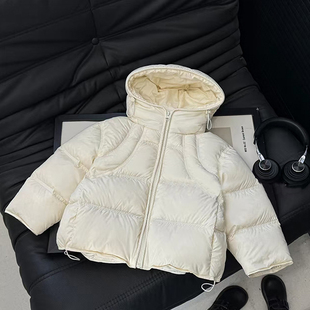 女童棉服冬季2025新款洋气儿童网红加厚夹棉连帽棉衣女孩冬装外套