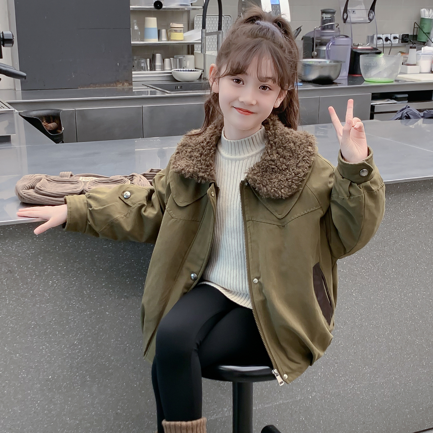 女童棉服冬装2025新款儿童网红洋气时髦羽绒棉袄外套女孩冬季棉衣