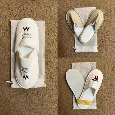 奢牌内绒防滑厚底五星级酒店拖鞋