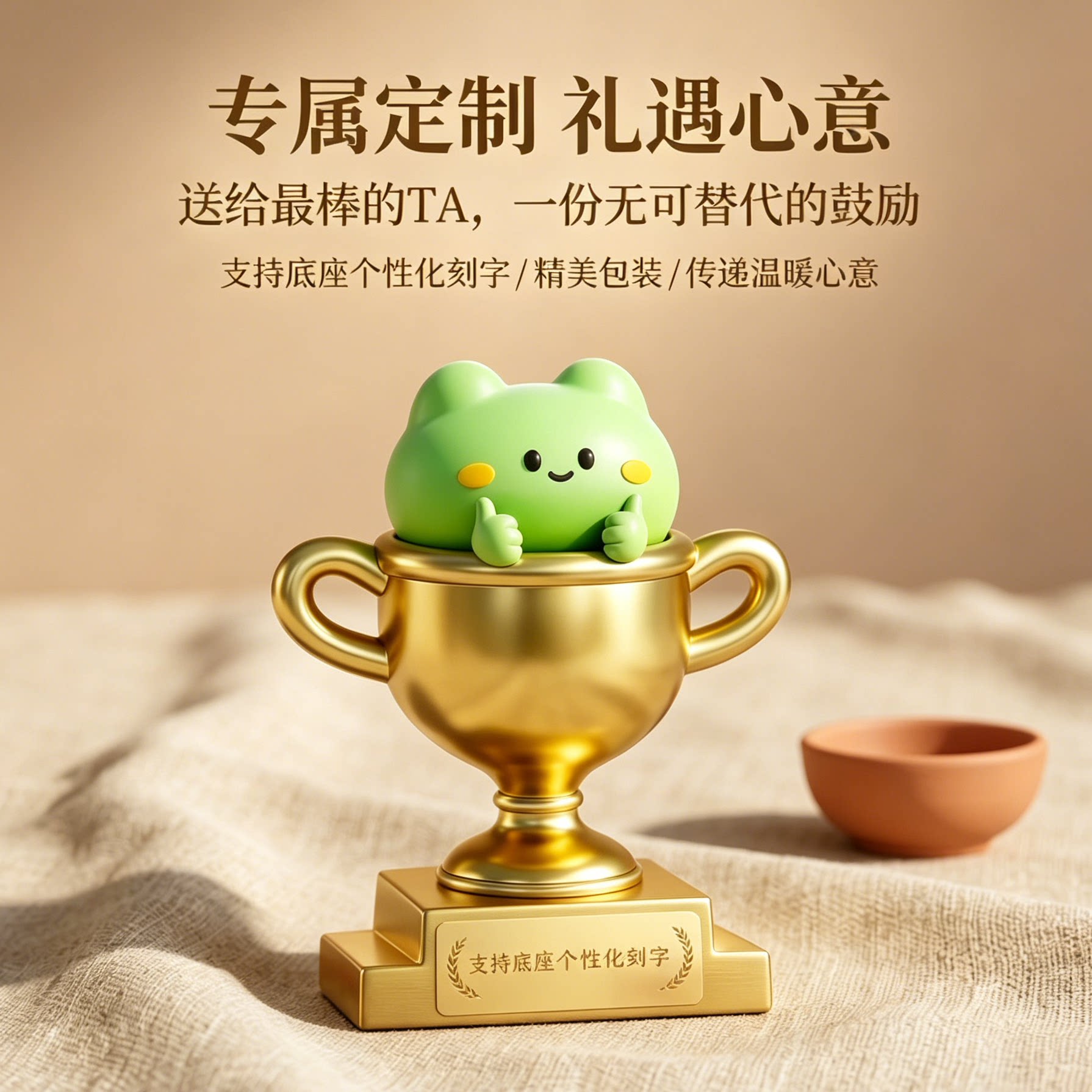 奖杯定制定做送给老师的礼物儿童奖励幼儿园冠军初高中孩子小学生