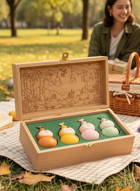 卡通柿子树脂收纳摆件礼盒送礼