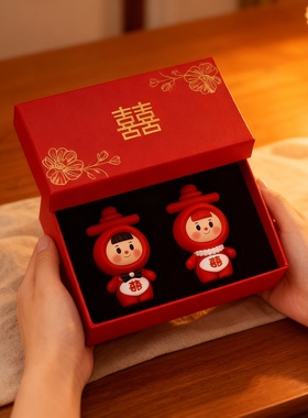 新中式结婚礼物树脂人物摆件