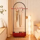 轻奢复古洞洞板旋转挂衣架可移动落地全身镜一体衣帽架