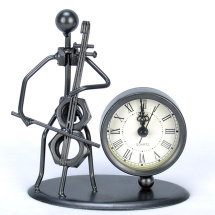 时钟小摆件工艺品家具装饰品创意办公电脑桌书桌房间卧室床头摆设