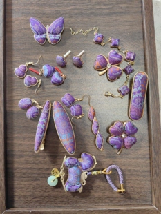 真丝名家耳环耳钩胸针胸花过年大红大紫