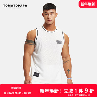 TOMATOPAPA原创运动背心男23夏潮透气清凉健身衣百搭简约青年上衣