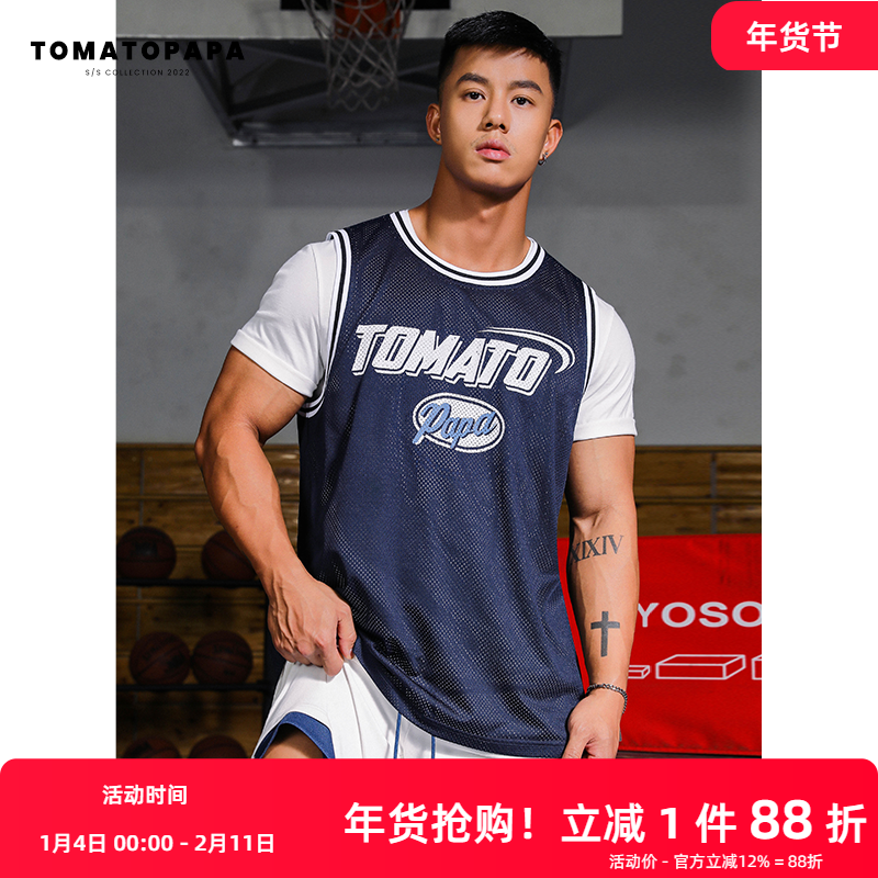 TOMATOPAPA原创镂空设计无袖T恤男潮牌简约性感运动坎肩背心男,男装,背心,淘宝优惠券,粉丝福利购,淘宝优惠卷