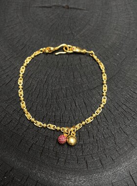 足金权杖扣吊球手链可DIY定制