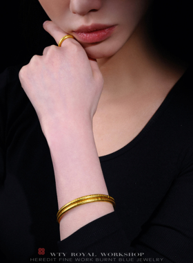 梧桐雨造办处细工足金如意回纹手镯