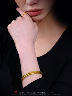 梧桐雨造办处细工足金如意回纹手镯