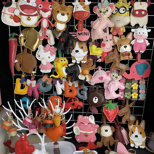 Подвеска ручной работы, брендовый брелок, из натуральной кожи, популярно в интернете