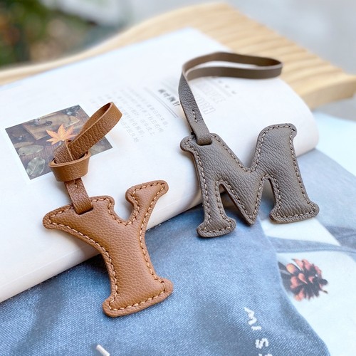 个性定制钥匙扣真皮手工字母挂件