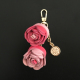 热销DIY钥匙扣 手工羊皮包包挂饰真皮花朵创意钥匙扣挂件配饰礼品