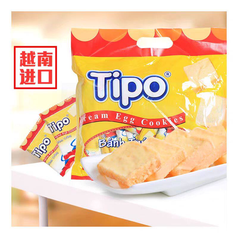 越南进口Tipo面包干300g袋涂层面包片干蛋糕早餐饼干超好吃小零食