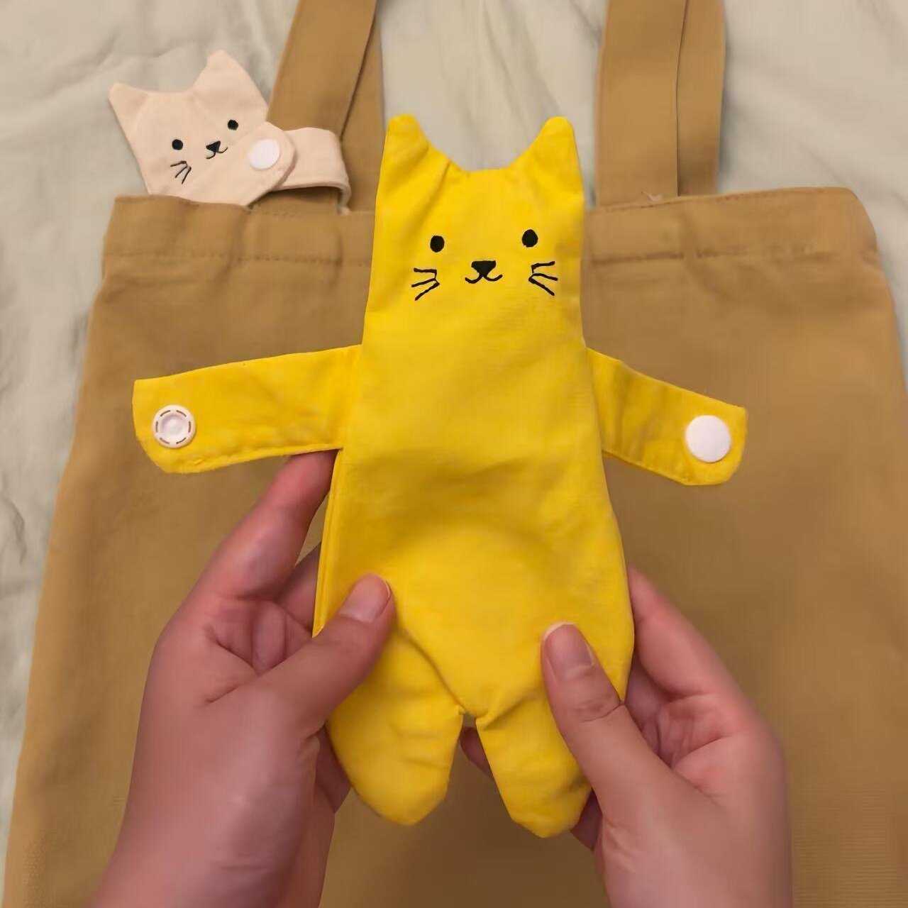 猫猫挂件布艺包挂小猫零钱包猫咪收纳小包钥匙耳机收纳小包女挂袋