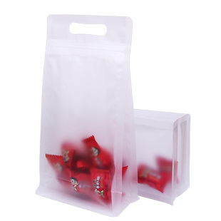 手提磨砂透明食品密封袋八边封干果特产自封袋年货礼品封口包装袋