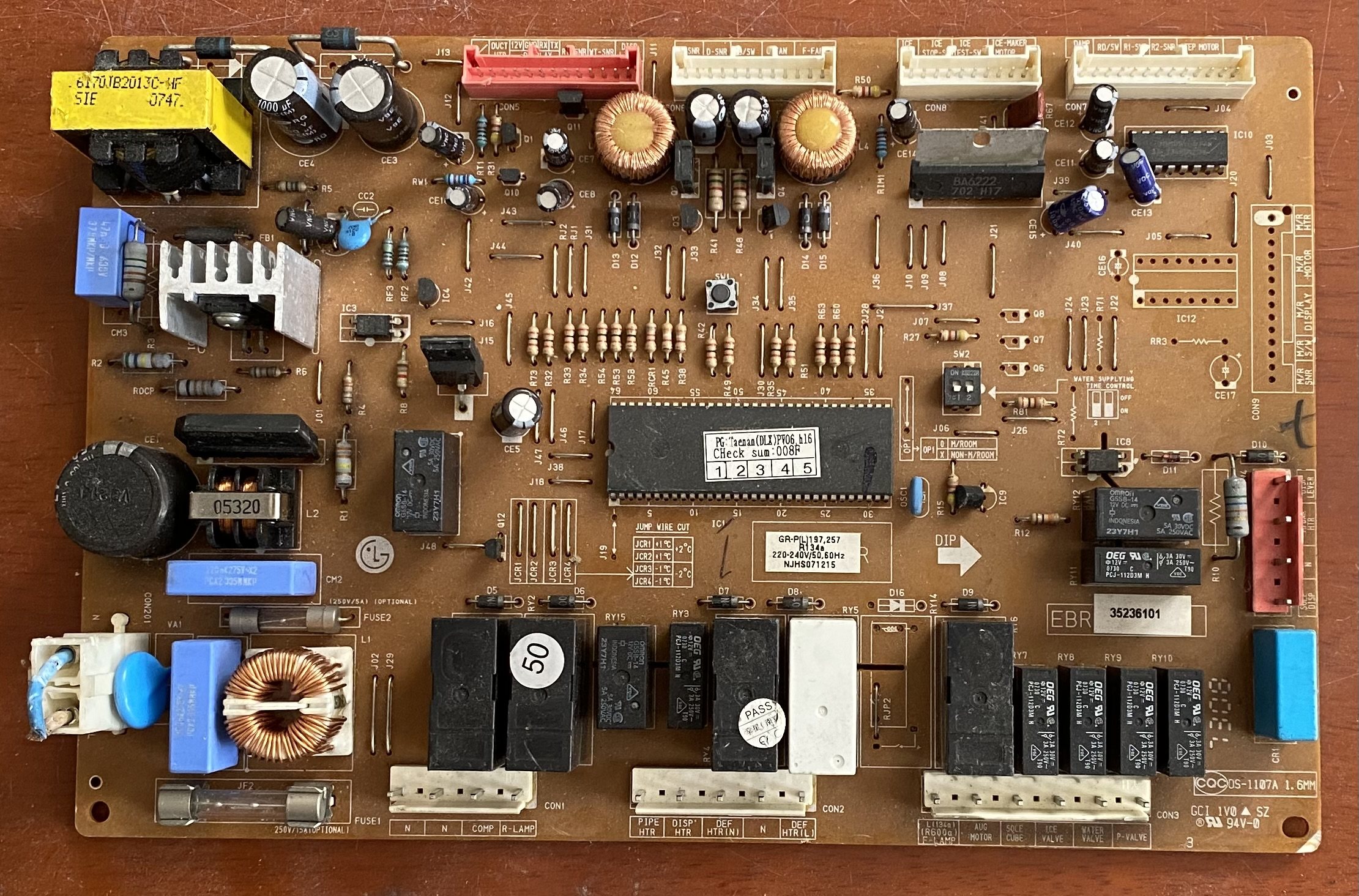LG双开门冰箱GR-P(L)197,257 EBR35236101电脑板DS1107A1.6MM主板