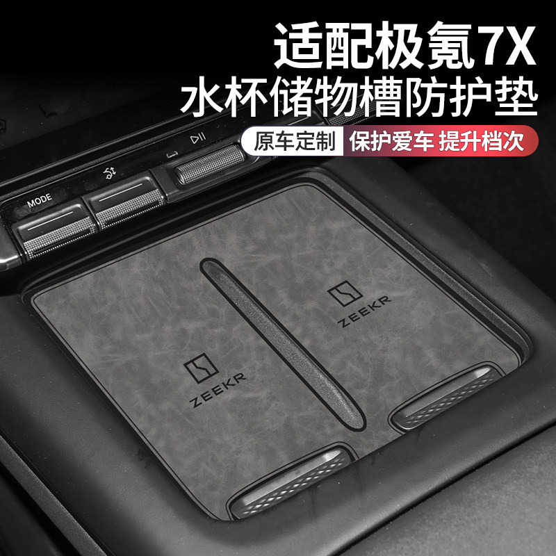 极氪7x改装内饰汽车配件专用水杯垫极氪7x车上用品装饰车载门槽垫