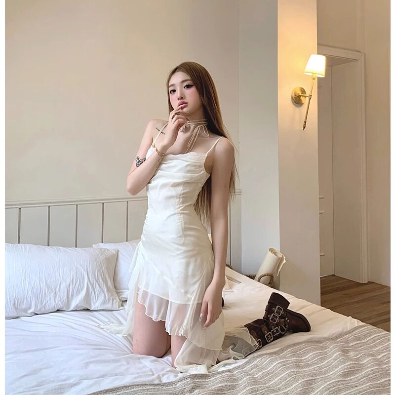 COCO KEKE FRENCH SLIP DRESS SHORT TEMPERAMENT HOT GIRL STYLE SUMMER 2025 NEW SKIRT