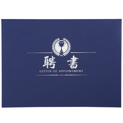 高级感横款珠光磨砂硬壳聘书外壳