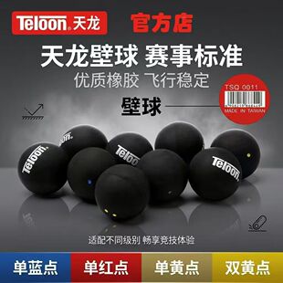 天龙/Teloon专业比赛壁球初学训练壁球蓝点红点双黄点壁球包邮