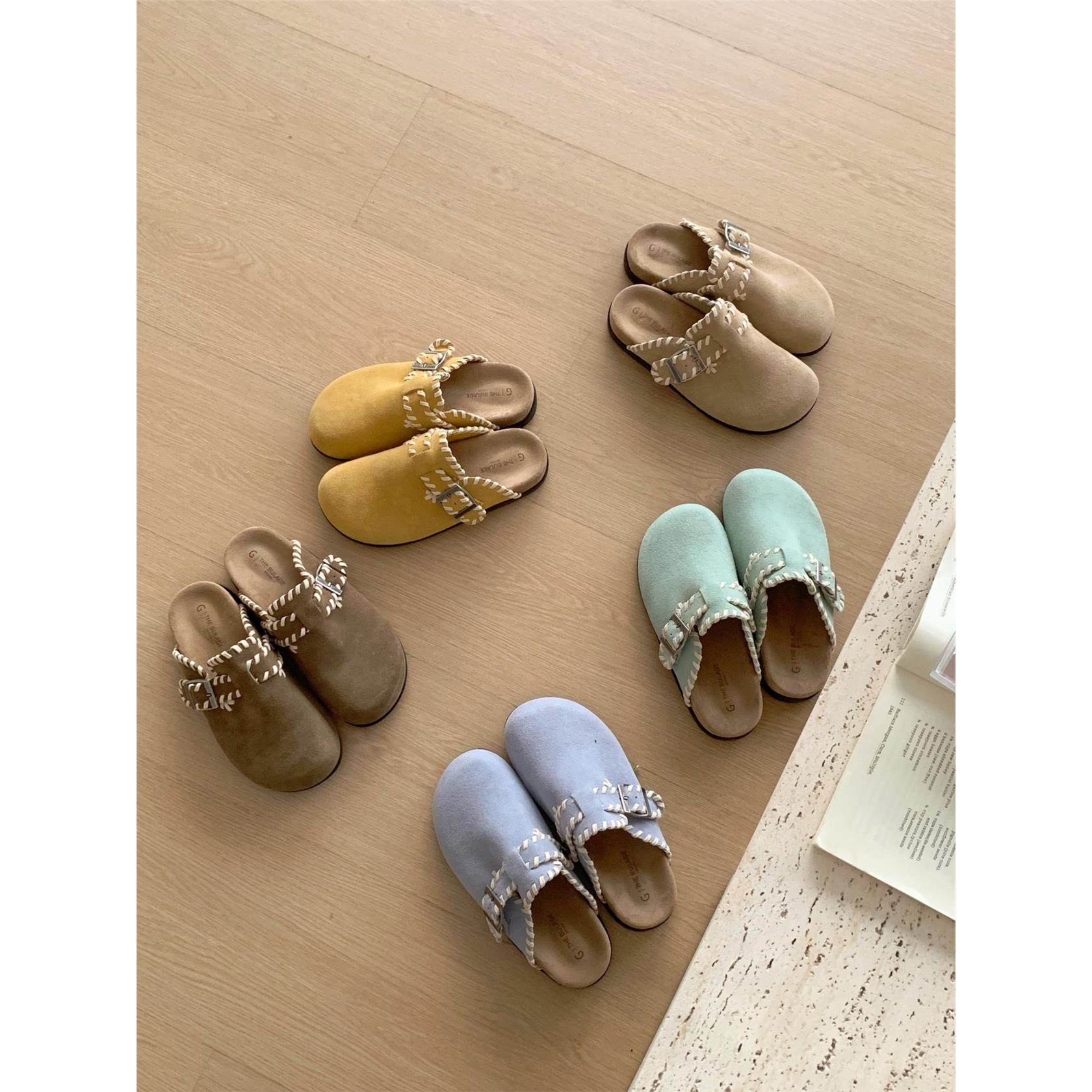 GeGèLV 2026年春季新款韩版百搭勃肯鞋女外穿厚底搭扣包头半拖鞋,女鞋,勃肯鞋/软木鞋,淘宝优惠券,粉丝福利购,淘宝优惠卷