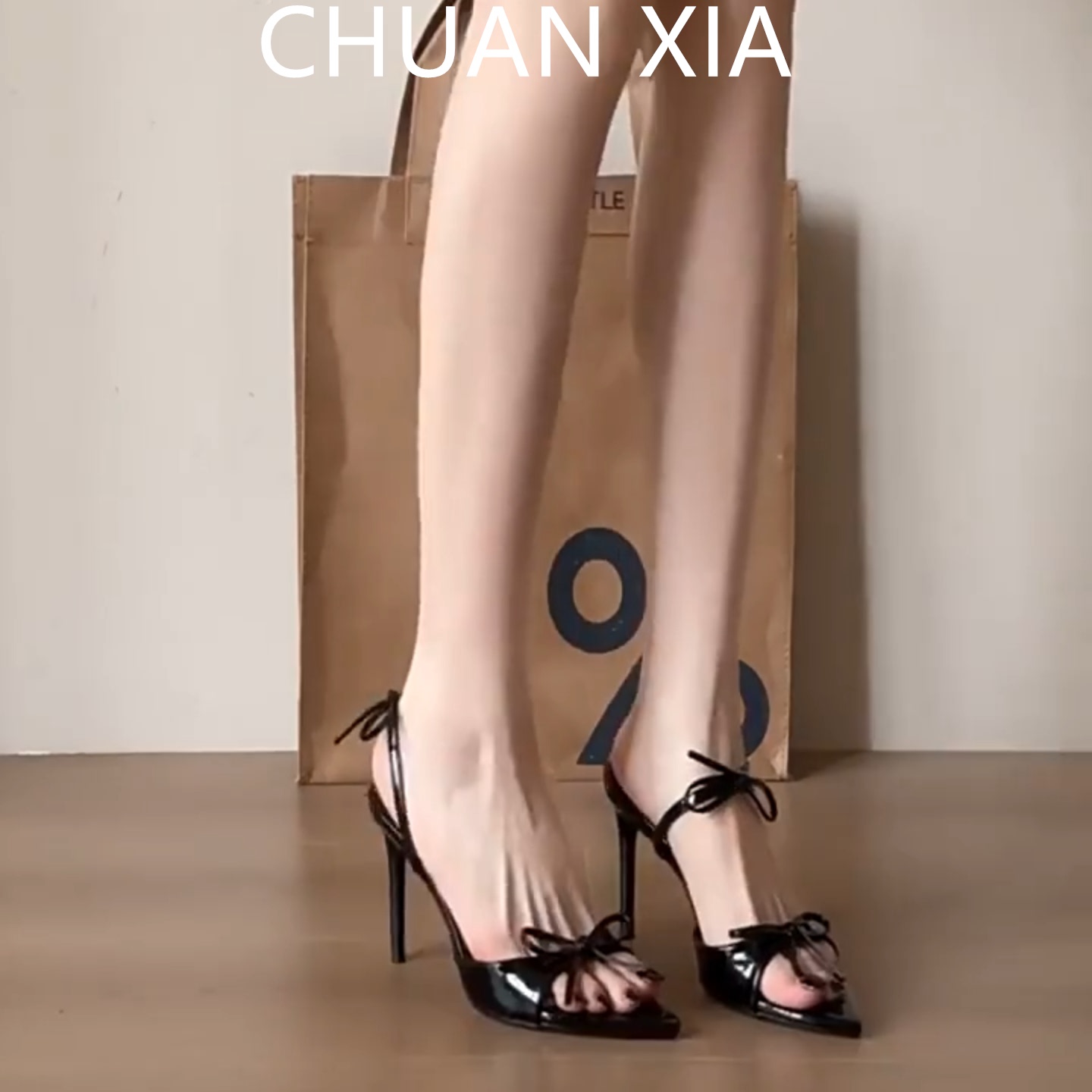 羊皮版!法式蝴蝶结细跟